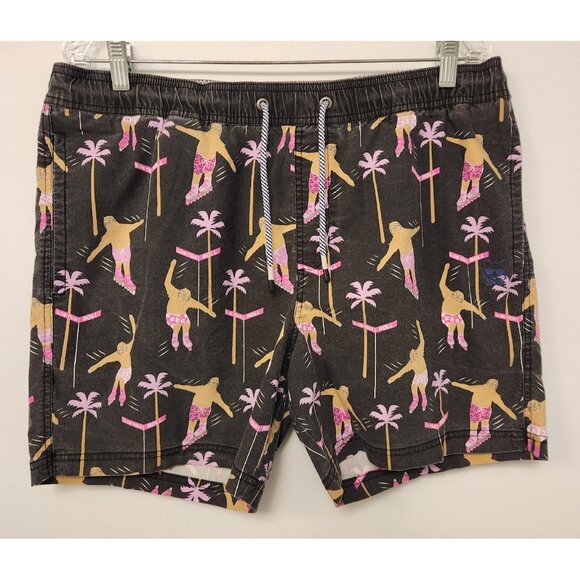 Party Pants Board Shorts Skating Sloths Black Unique Multicolor Mens XL EUC - Picture 7 of 14